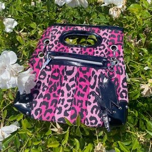 Betsy Johnson leopard print clutch